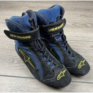 Alpinestars Men's Racing Motorsport Karting Driving Shoes Bladk Blue Size 8.5